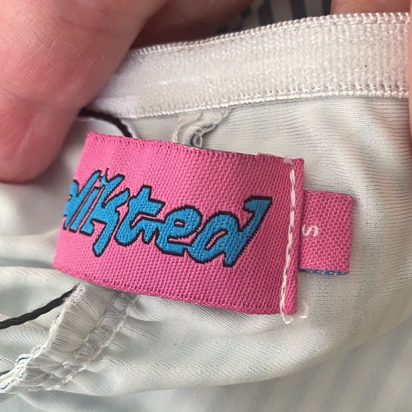 Edikted Blue and White Striped Kids Pencil Dress - Picture 7 of 8